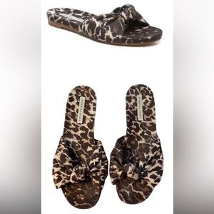 SUNDAY SALE! Veronica Beard Etra Knot Slide Sandal 10 Brown NEW